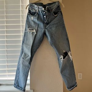 Vintage levi’s 501 women’s straight leg distressed